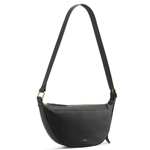 Kattee Leather Crossbody Purses for Women, Small Sling Bag, Women's Shoulder Handbags with Adjustable Strap - color: Black