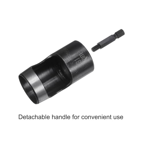 HARFINGTON Leather Hollow Punch 1/4 Hex Shank for Drills, 31mm Dia Rotary Hole Punch for Thick Fabrics Leathercraft Working