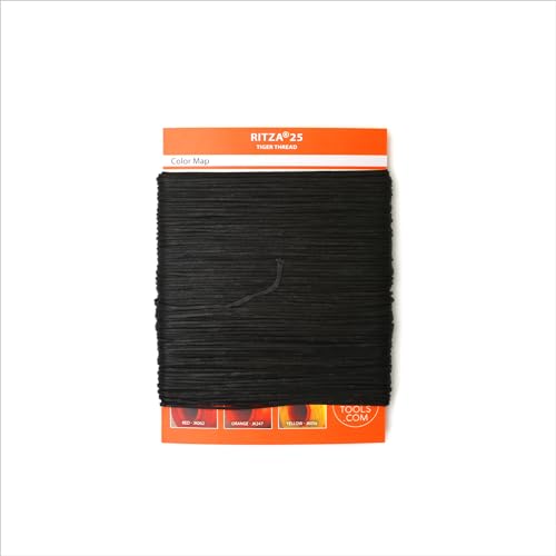 Grey 1.2mm RITZA 25 Tiger Thread for Leather Craft | Waxed Polyester Saddlers Thread - color: 1,2 mm - Grey - 50 meters