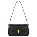 KKXIU Small Shoulder Bag for Women Cute Hobo Handbags Mini Clutch Purses | Classic Trendy Retro Underarm Crossbody Bag with Detachable Straps, Zipper Closure - color: S-black