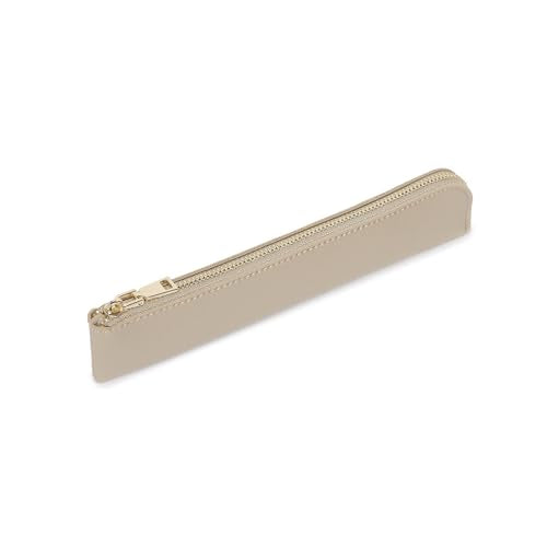Slim Pencil Case Small Pencil Pouch Pen Case (Pearl White Tea/FL) - color: Pearl White Tea
