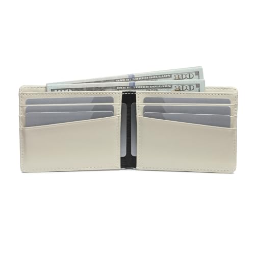 Lanyani Minimalist Fabric Wallet Bifold RFID Blocking - color: C-White