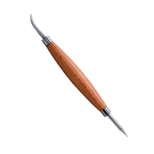 Realeather T1101-00 Modeler/Stylus Doublesided Leathercraft Tool, 6.5", Wood/Stainless Steel, 1-Unit