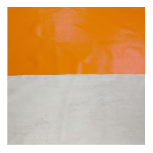 Double Sided Soft Skin Faux Leather/Suede 1 Yard 54" x 36" Thickness 0.65mm Width:54" Perfect for Upholstery, DIY Crafts, Hat Making, Hair Crafts Making, Sewing Orange(Back Khaki) - color: Orange, size: 36"x54"