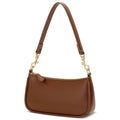 KKXIU Small Black Purse for Women, Cute Mini Shoulder Bag Zipper Closure | 2 Removable Straps, Retro Underarm Bags, Classic Crossbody Bag, Handbag for Women - color: Brown