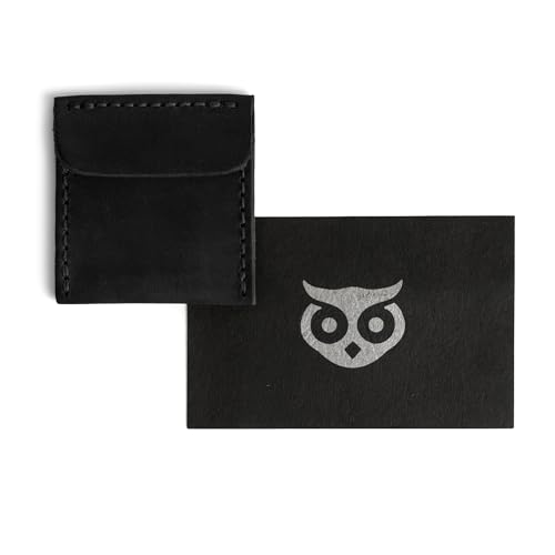 Hide & Drink, Wedding Ring Case, Engagement Pouch, Bride and Groom Jewelry Storage, Marriage Travel, Bearer, Proposal Holder, Full Grain Leather, Handmade, Charcoal Black - color: Charcoal Black