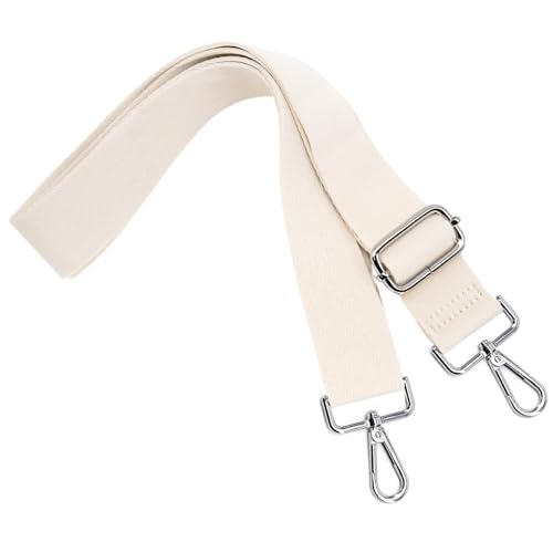 S&loyoe Thickened Solid Color Purse Straps Replacement Crossbody Bag Strap Adjustable Wide Guitar Straps for Handbags 1.5inch - color: Beige silver buckle