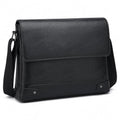 Messenger Bag for Men, 13 inch Purse Crossbody Bag, Waterproof Shoulder Bag for Office Business - color: Black