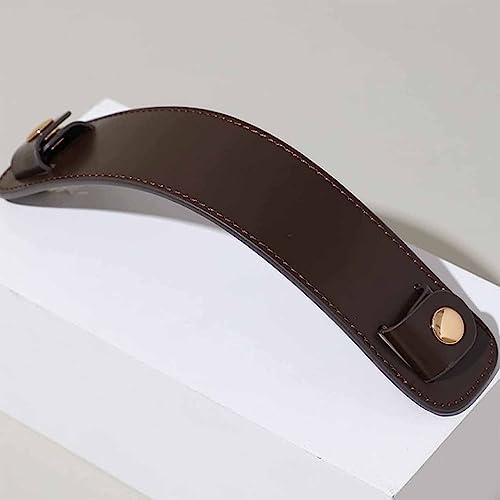 Vachetta Leather Shoulder Pad Soothing Shoulder Pad for Cossbody Bag Straps - color: Glossy Brown Strap Pad