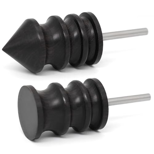 2pcs/Set Leather Burnishing Tools, Black Ebony Wood Leather Burnisher Polished Rods, Leather Edge Burnisher Sets for Leather Crafting (PG86E2-2pcs) - color: PG86E2-2pcs