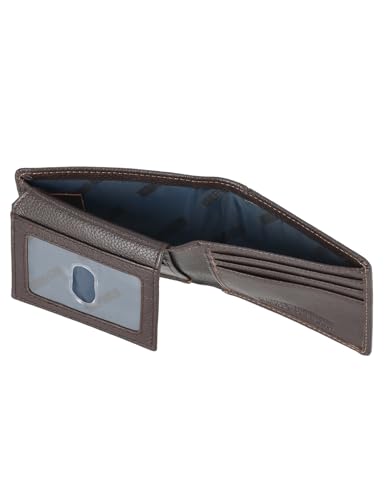 Harley-Davidson Men's Genuine Leather Rfid Blocking Wallet - color: Brown (Rubber Patch Passcase)