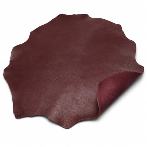 Reed Leather Hides - Cow Skins (8 inches X 11 Inches, Burgundy) | Arts and Crafts - color: Burgundy, size: 0.6 Square Foot