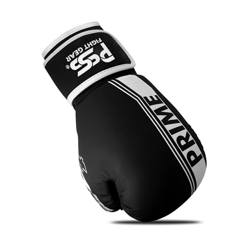 PSS Boxing Gloves for Kids/Youth Training Sparring, Kickboxing, Muay Thai, MMA, Heavy Punching Bag Mitts Focus Pads Workout Durable PU Leather, High-Density Foam Padding 4 6 8 10 Oz - color: White, size: 8 oz