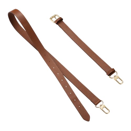 IBWell Genuine Leather Strap Replacement Crossbody Adjustable with Shoulder Strap Pads for Travel Duffel Bags - color: Brown