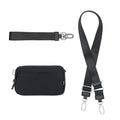 Nylon Wristlet Wallets for Women, Zip Crossbody Phone Purse with Card Slots | Two detachable straps, 8 card slots, clear ID window, dual compartments, and room for a 6.9-inch phone - color: Black