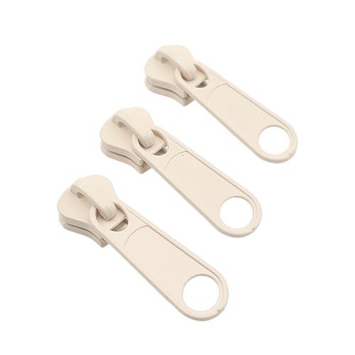 #10 Beige Pulls for Jacket Luggage Purses Bags Bulk Metal Slider Repair | Leekayer 15PCS #10 Beige Pulls for Resin Plastic Zippers Large Sliders Zipper Repair - color: Beige, size: #10-Single Pull