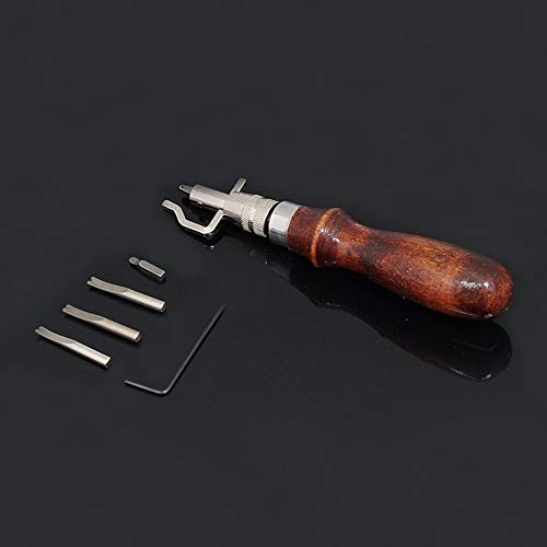 7 in 1 Adjustable Pro Stitching Groover and Creasing Edge Beveler Leathercraft Sets to Sew & Crease Leather