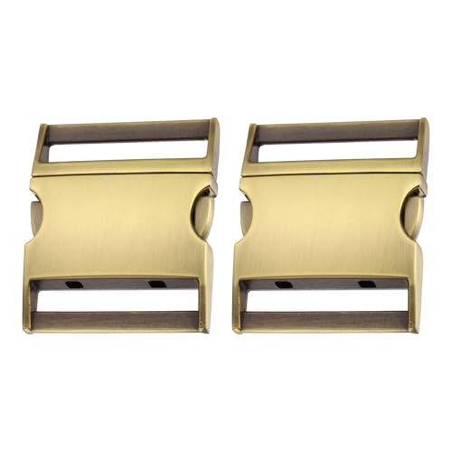 HARFINGTON Metal Quick Side Release Buckles Zinc Adjustable Quick Release Buckle Replacement Snaps Clips Clasps - color: Brushed Bronze, size: 5/8"(16.2mm)