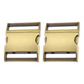 HARFINGTON Metal Quick Side Release Buckles Zinc Adjustable Quick Release Buckle Replacement Snaps Clips Clasps - color: Brushed Bronze, size: 1"(25.3mm)