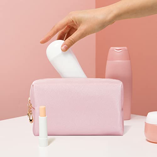 Sanwuta 9 Pcs Makeup Bags Bulk Toiletry Case,Rose Gold - color: Rose Gold