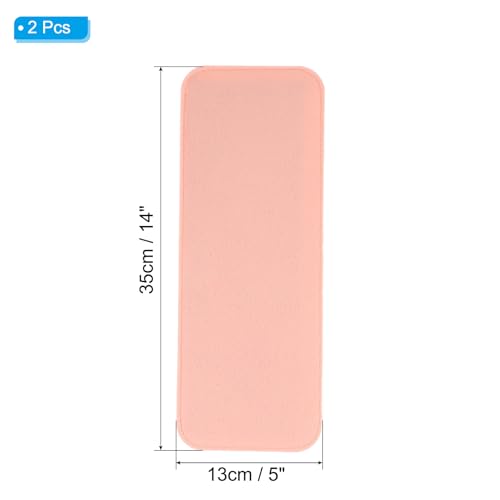 PATIKIL Felt Base Shaper 14x5 Inch, 2Pcs Bag Bottom Shaper Pad Purse Liner Board Insert Arc Corner for Handbags Tote Crossbody Bag Backpack, Pink - color: Pink, size: 14x5 Inch