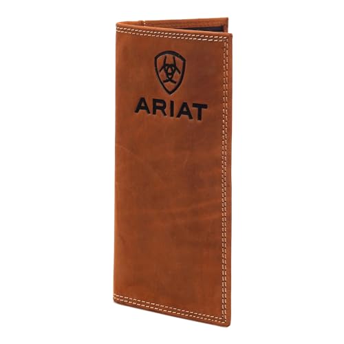 Ariat Rodeo Wallet Emboss Shield & Script Medium Brown, Leather One Size