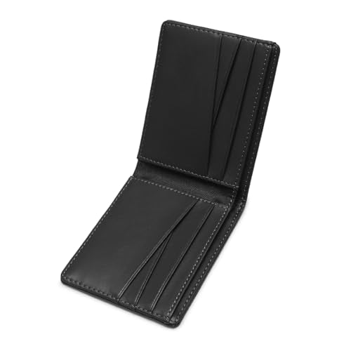 Lanyani Minimalist Fabric Wallet Bifold RFID Blocking - color: Black and Black