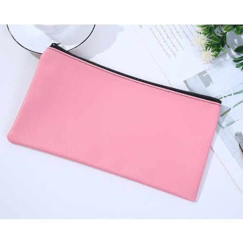 Zipper Bank Bags,4 Pack Money Pouch Bank Deposit Bag PU Leather Cash and Coin Pouch bank envelopes with zipper (4Colors-02) - color: 4Colors-02