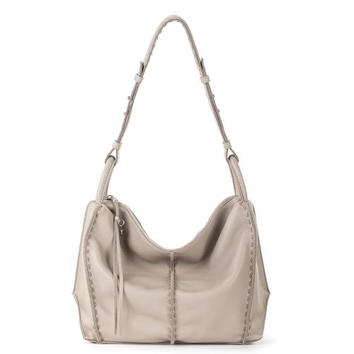 The Sak Los Feliz Hobo Purse - Premium Large Leather Women's Handbag for Everyday & Travel - Durable Purse With Zipper Pocket | Slouchy Relaxed Silhouette, Roomy Interior, Lightweight All-Day Carry, Fits Phone, Wallet & Tablet, Everyday & Travel Ready - c
