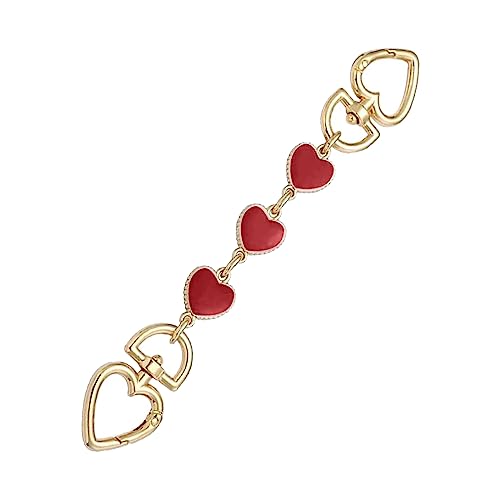 AGEN KGEN Women Purse Strap Extender Chain for Handbags - Exquisite Replacement Chain Strap - color: 1xlove-red