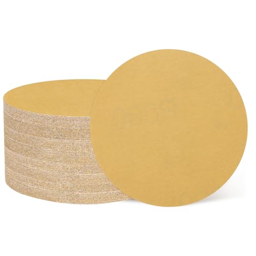HARFINGTON 100 Pcs 2 Inch Sanding Discs 400 Grit Yellow Aluminum Oxide - size: 2 Inch(400 Grit)