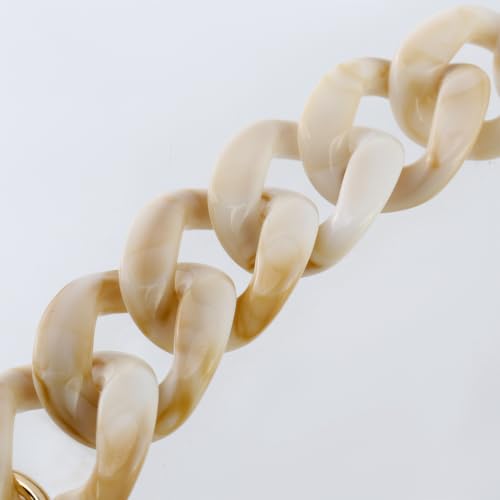 DIY Acrylic Resin Replacement Chain - color: Coffee White;46cm
