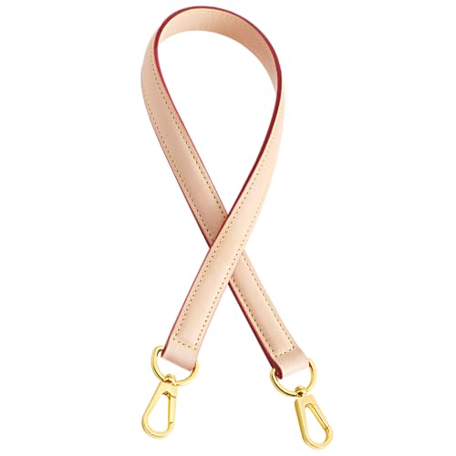 jiesinlov Vachetta Leather Replacement Straps Purse Shoulder Strap Accessories for Graceful Tote Hobo Speedy25 30 Alma And Dauphine pochette neno Bags (Wild0.7in,L25.6in-Apricot) - color: W0.7in&l25.6in-apricot