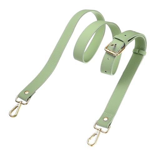 uxcell Genuine Leather Purse Strap, 41.7"-51.2" Adjustable Crossbody Replacement Straps 1" Width for Women Handbags Shoulder Bag (Lake Green, Gold Buckle) - color: Lake Green, Gold Buckle