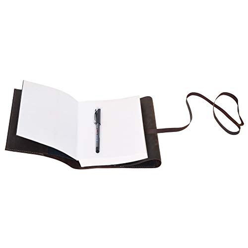 Rustic Vintage Leather Journal Writing Notebook Antique Handmade Leather Bound Daily Notepad for Men & Women Unlined Paper Perfect for Gift for Art Sketch Book Travel Diary & Notebooks to Write in (8 x 6 Inches) - style: 8X6 Inches - Brown Unlined