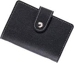 Stealodeal PU Leather Card Holder – Multi-Compartment Organizer for Debit/Credit/ATM Cards (Unisex Design) (black) - color: black