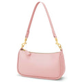 KKXIU Small Black Purse for Women, Cute Mini Shoulder Bag Zipper Closure | 2 Removable Straps, Retro Underarm Bags, Classic Crossbody Bag, Handbag for Women - color: Pink