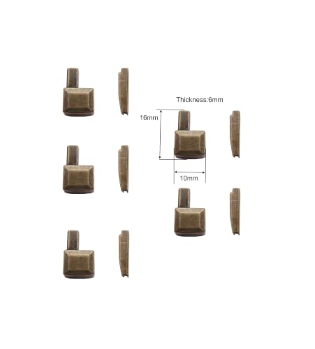 AOHOCA 10 pcs #10 Metal Zipper Latch Slider Retainer Repair Kits (Bronze) | Zipper retainer box and insertion pin,bottom latch sliders retainer zipper insertion pin repair kit replacement - color: Bronze