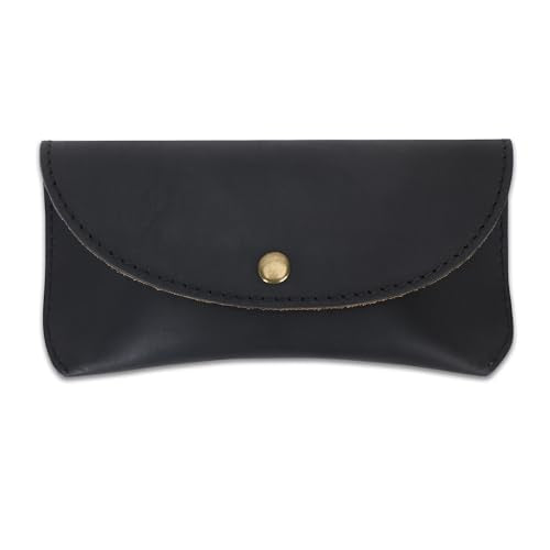 Leather Eyeglass Case Genuine Leather Sunglasses Case Eyewear Pouch Glasses Sleeve Slim Unisex Eyeglass Holder