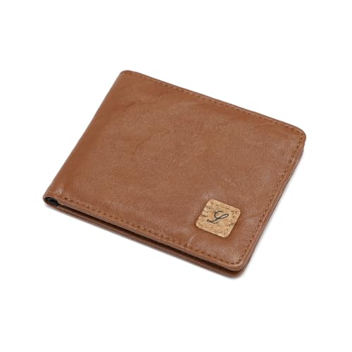 Lanyani Minimalist Fabric Wallet Bifold RFID Blocking - color: B-Brown