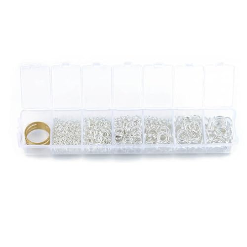 1010Pcs Ring Buckles Fittings for DIY Handmade Craft, Jewelry Making Supplies O-Ring Tone for Bags Belts Craft DIY Accessories Making Purse/Belt Straps/Chain/Bracelet Trinket (Silver) - color: Silver