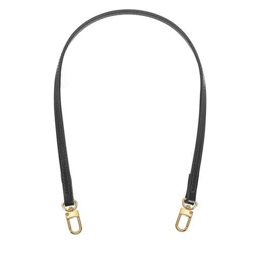 Genuine Leather Replacement Bags - Thin Short Shoulder Straps Genuine Leather Crossbody Strap, [for Handbag] - color: Black, size: 39.4 Inch