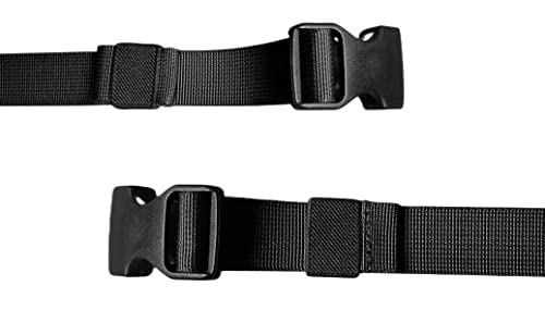 TACNEX 1" Wide Straps/Belt Keepers Elastic Military Webbing Holder Tactical Belt Loop Stays Backpack/Harness Strap/Sling Retainer Band Organizers - color: Black