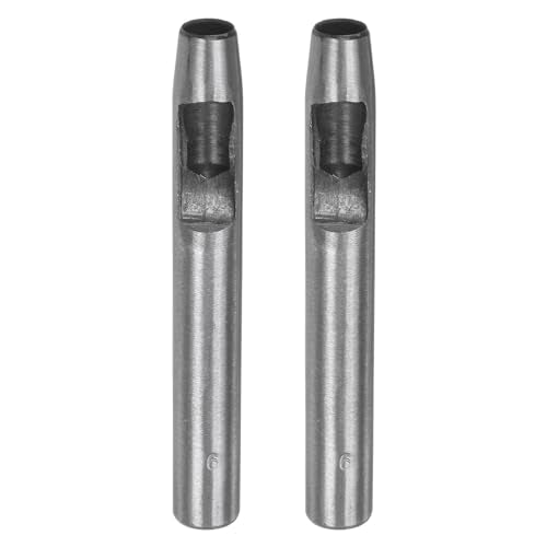 HARFINGTON 2pcs Hollow Punch for Leather 9mm Round Hole Punch Tool for Belt Puncher Carbon Steel Single Punch for Watch Belt Cut Leather Craft Rubber Paper Fabric Plastic Soft Material - size: 9mm