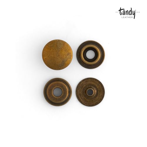 Tandy Leather Line 24 Snaps, 10-Pack, 1263-01, Antique Brass - color: Antique Brass