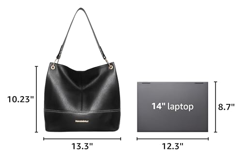 Purses for Women Hobo Bags Slouchy Shoulder Bag Tote Handbags | Stylish for Everyday Use, Zip-top Closure, Back Anti-theft Pocket, 3 Inner Pockets, Comfortable Wide Strap for Dating Errands - color: A-black