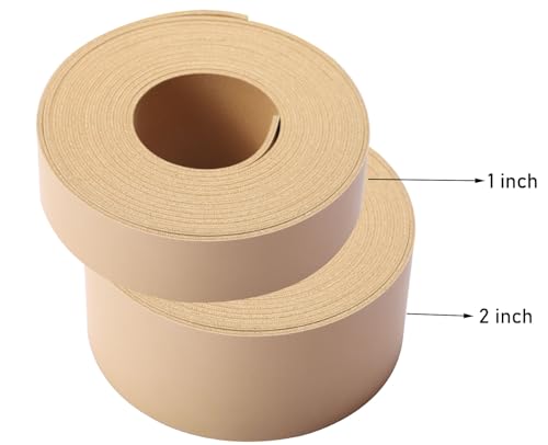 Picheng Faux Leather Strap for Crafts: 1 Inch Wide 138" Long Leather Strips - color: Apricot, size: 1 Inch
