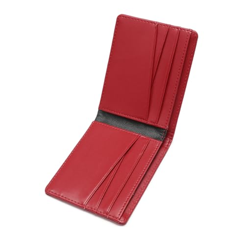 Lanyani Minimalist Fabric Wallet Bifold RFID Blocking - color: C-Red