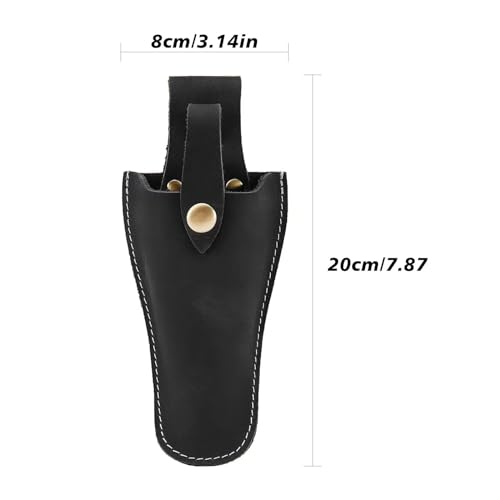 Plier Holder for Belt, Durable Leather Sheath Pouch Holder Gardening Tools Holster Belt Case for Garden Pruning Pliers Shears Scissors or Knife,Tools Gifts for Men Dad Husband Boyfriend - color: Black