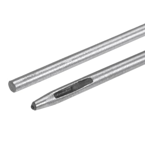 HARFINGTON 2pcs Hollow Punch for Leather 1mm Round Hole Punch Tool for Belt Puncher Carbon Steel Single Punch for Watch Belt Cut Leather Craft Rubber Paper Fabric Plastic Soft Material - size: 1mm